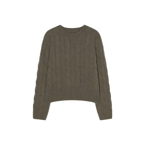ROMI STUDIO Кофейный Зеленый Женский Свитера