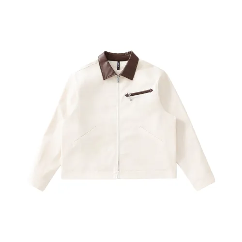 RESTICK Barnes Кожа Ожерелье-чокер Короткий и Широкий Boxy Форма Куртка Мужской