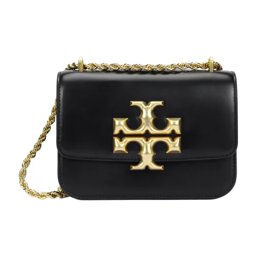 TORY BURCH ELEANOR Коровья кожа Маленькая квадратная сумка сумка через плечо маленькая женская черная