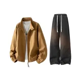 Тёмный хаки топ + чёрные штаны