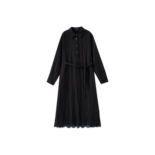 OUNIXUE Длинное платье с длинным рукавом женское