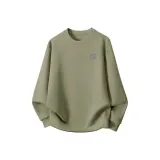 [Round Neck Sweatshirt] Серый Горох Зеленый (Премиум Текстура Готический Логотип на груди)