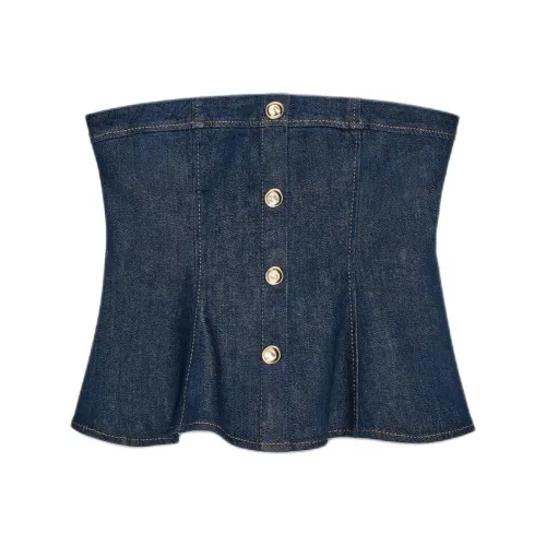 ZARA Индиго Женские Топы без бретелек