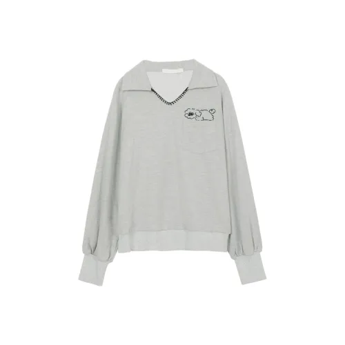 POWXV Серый Женский Свитшот