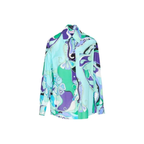 EMILIO PUCCI Зеленые Женские Рубашки