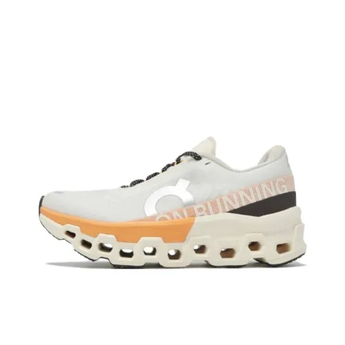 On Cloudmonster 2 Rebound HelionTM Super Foam Sprint Обувь для бега на длинные дистанции Женская Бежевый Оранжевый