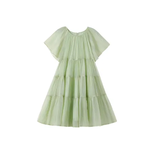 YUANYUAN GIRL Светло-зеленые детские платья