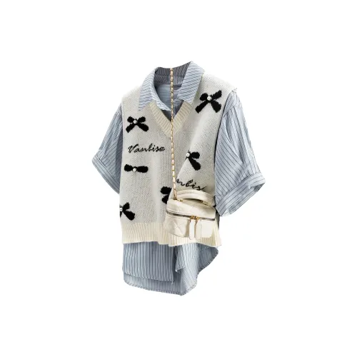 SIBAISHE Экрю Женские Жилеты