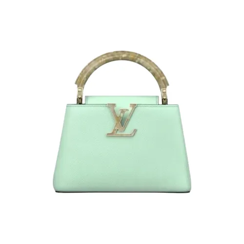 LOUIS VUITTON Capucines Логотип Сумка Мини Женская Синяя Зеленая