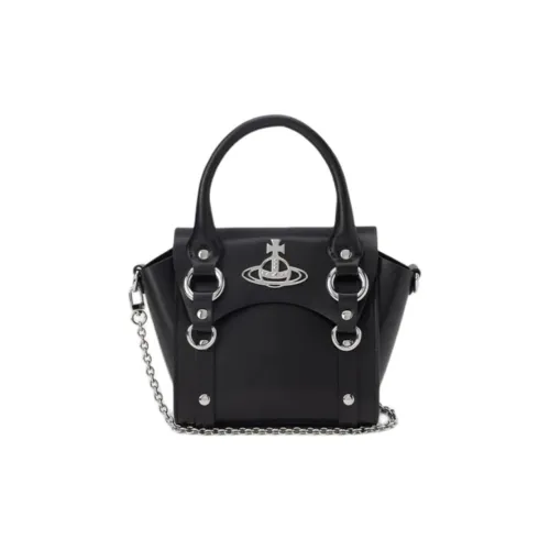 Vivienne Westwood BETTY Коровья кожа Сумка через плечо Сумка Мини Женская Черная