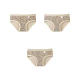 [3 упаковки] Леопардовый принт кофейного цвета + волновой узор + сетка в горошек