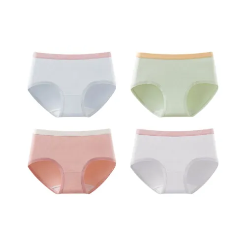HZASZ Элегантный синий + Мягкий изумрудно-зеленый + Кораллово-розовый + Гардения белый Kids Нижнее белье