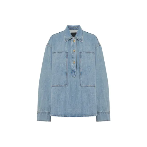 MOCO T Рубашка Женская Джинсовый Синий