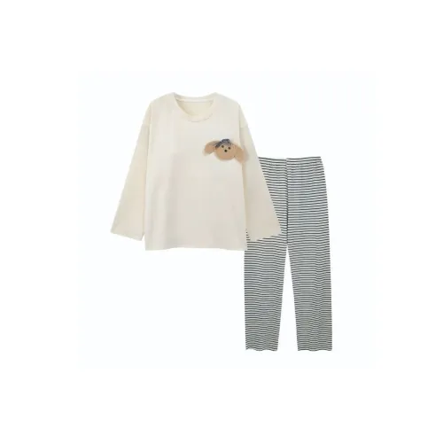 MEIJIAO Белый щенок [Комплекты одежды] Женские пижамные комплекты