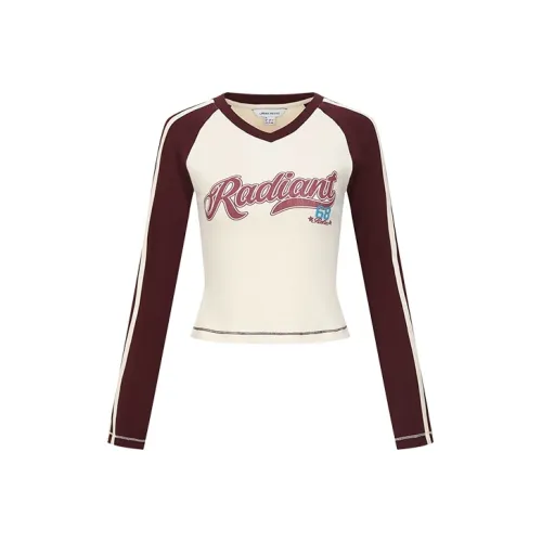 URBAN REVIVO Реглан рукав T-рубашка Женская одежда Женская