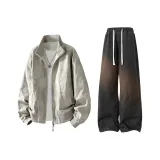 Хаки топ + черные штаны