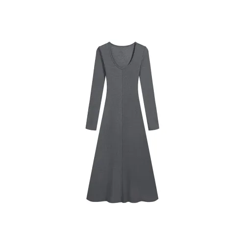 POPO.INFO Длинное платье с длинными рукавами женское