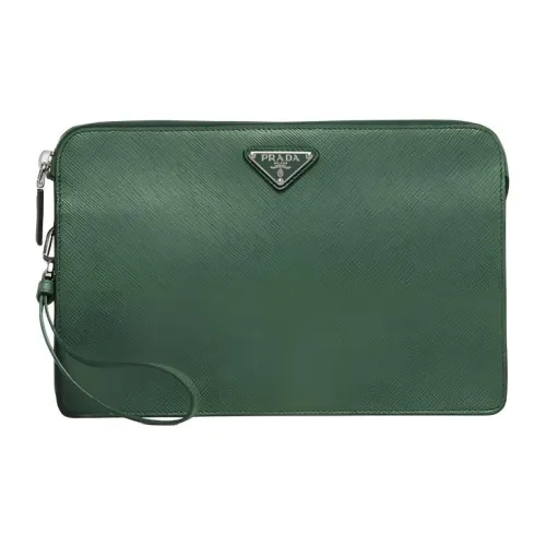 PRADA Saffiano кожа клатч мужской жадеит зеленый