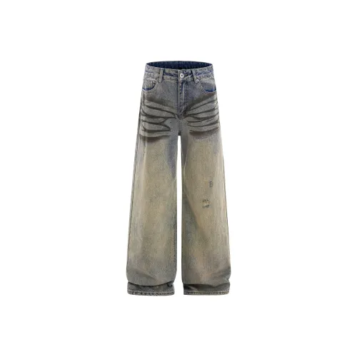 51XXHA Синий Унисекс Джинсы