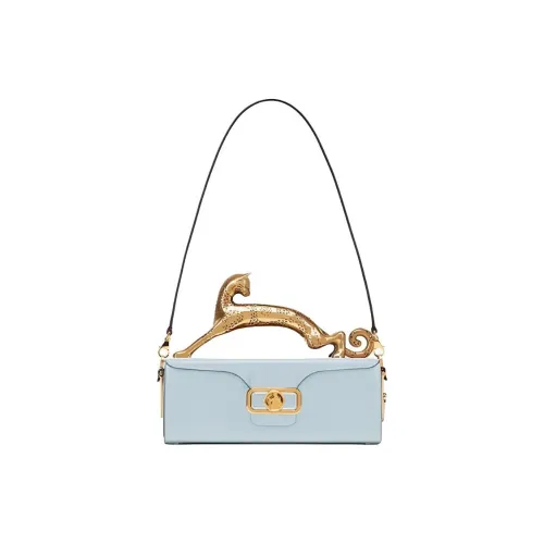 Lanvin Сумка из коровьей кожи большая женская светло-синяя