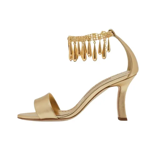 MANOLO BLAHNIK Nicusan One Ремень Сандалии 9 см Женские Золотые