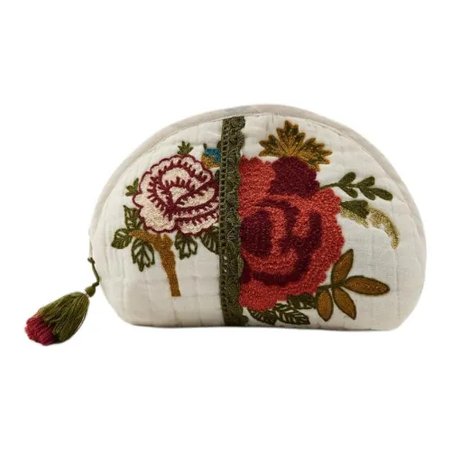 ZARA Хлопок Путешествие Сумка для хранения Женская Бежевая