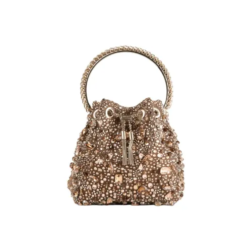 Jimmy Choo Кристальная ведрообразная сумка сумка через плечо сумка для женщин золотая