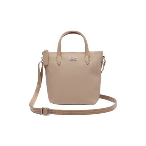 LACOSTE PVC Тоут Сумка Сумка для покупок Сумка на плечо Сумка женская Бежевый