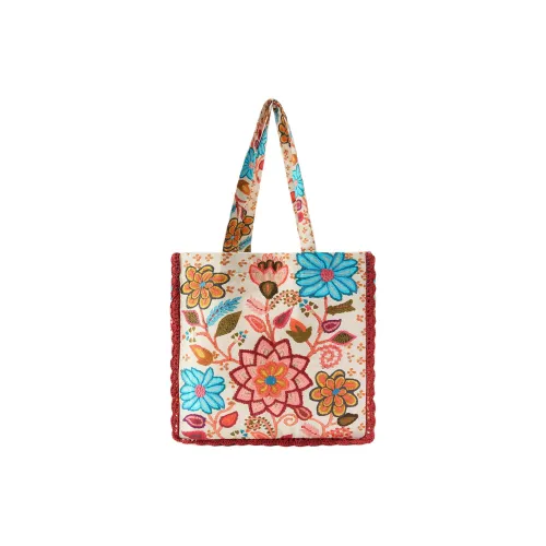 ZARA Хлопок Плечевая сумка Большая Женская Многоцветная