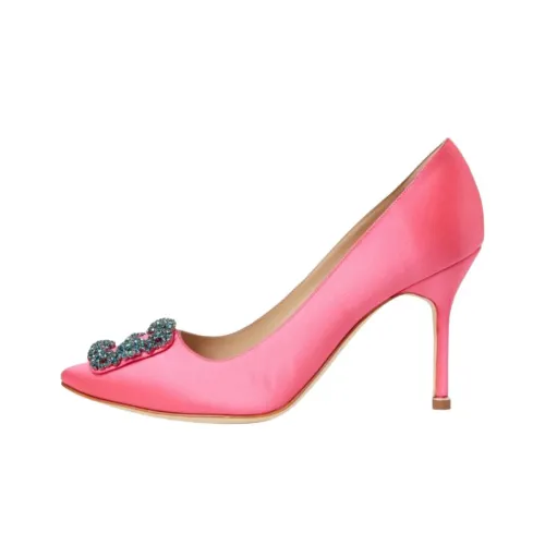 MANOLO BLAHNIK Hangisi Низкий каблук Высокий каблук 10,5 см Женский Розовый