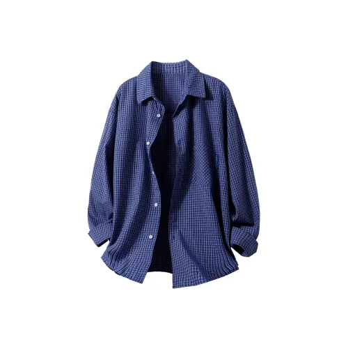 BAOZHAGE Ярко-синие унисекс рубашки