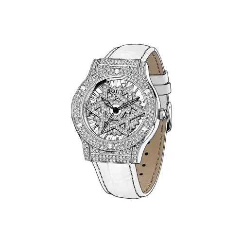 BOUX Possession Collection Кварцевый механизм Коровья кожа Ремешок Часы Женские Часы С циферблатом Skeleton