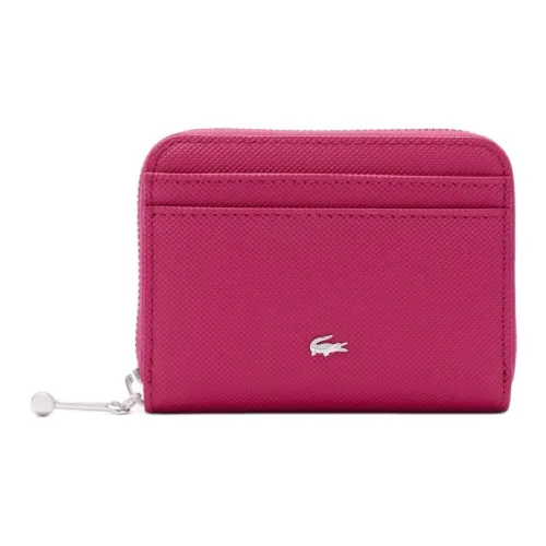 LACOSTE Collaboration PVC Поливинилхлорид Кошелек Маленький Женский Розовый