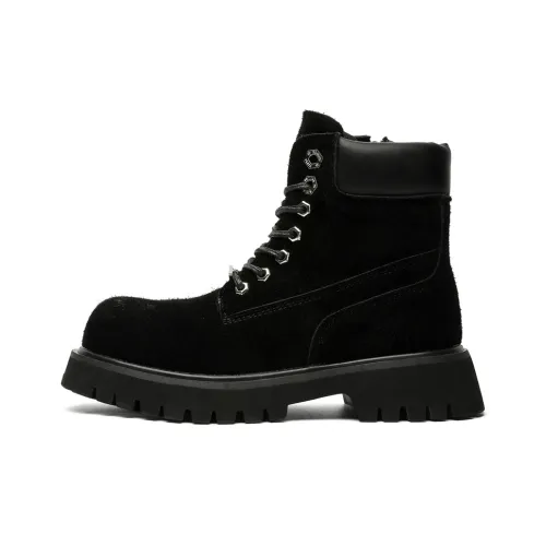 V05 Высокие Топы Chunky Derby Обувь Платформа для Увеличения Высоты Британский стиль Рабочие Ботинки Модные Ботинки Мужские