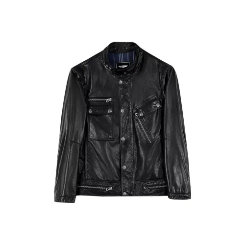 Beast King Натуральная кожа Куртка Тонкая Мужская