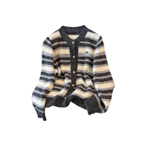 NINGCAIYUER Полосы Цветовой блок Женский Трикотаж