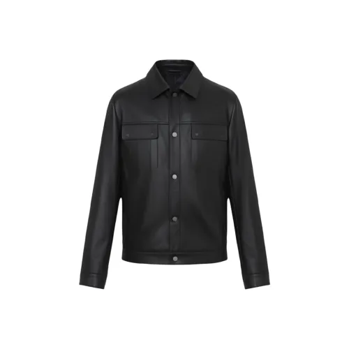 Ancient Shark кожаная куртка мужская