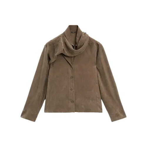 Massimo Dutti Коричневые Женские Рубашки