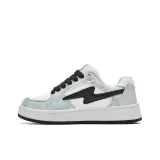 Белый, серый, синий (черные шнурки)