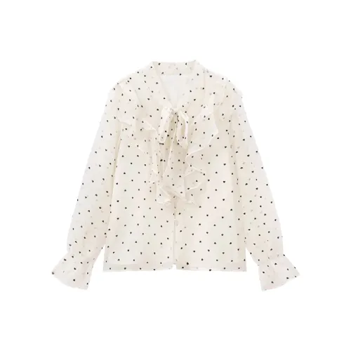 JOSR Белые Женские Шифоновые Рубашки