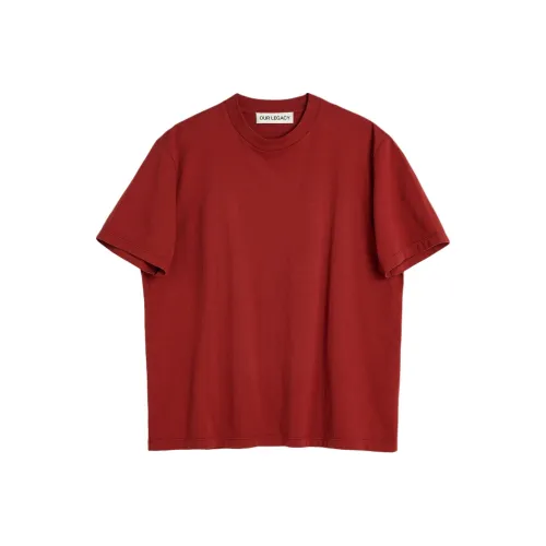 OUR LEGACY Red Мужская T-Рубашка