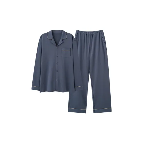 Pretty lady Темно-синий Синий Мужской Пижамный Комплект