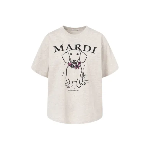 MARDI MERCREDI SS25 Рукав с оборванным плечом T-рубашка Женская
