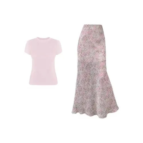 BIFH Pink Женские Комплекты с Юбкой