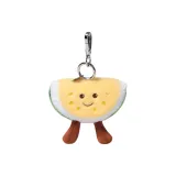 Желтый арбузный брелок в виде дольки