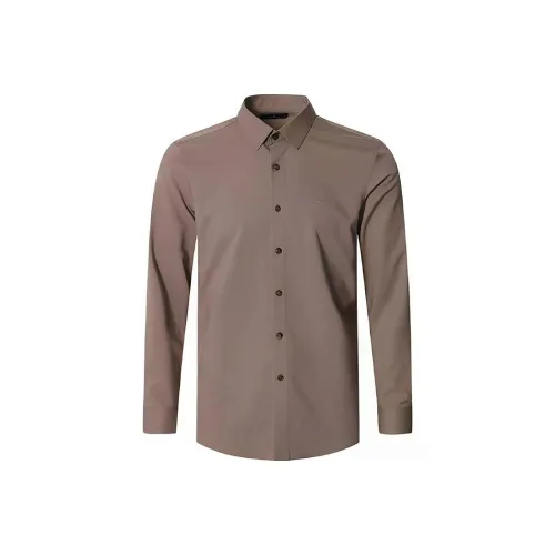 Montagut Темно-коричневые Мужские Рубашки