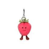 Кремовый брелок в форме клубники