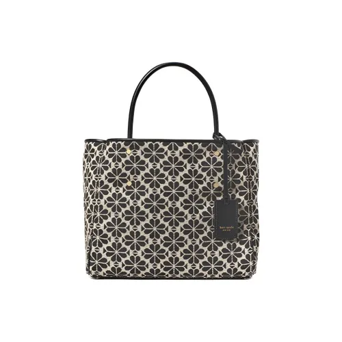 Kate Spade FlowerEverything Ткань с коровья кожа Тоут Сумка Сумка для покупок Сумка Большая Женская Песочного цвета