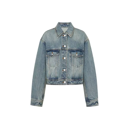 MO CO Джинсовый синий Женская Джинсовая куртка
