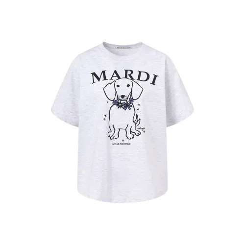 MARDI MERCREDI SS25 Рукав с оборванным плечом T-рубашка Женская